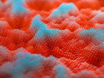 Topography 3d blender generative noise octane processing