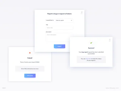 Request Feature UI Design | Scrumbs bug bug report daily ui dailyui feature feature request ildiesign ildiko ignacz management planeeet pop up scrum scrum master scrumbs ui ui design ui pattern ui practice ux ux design