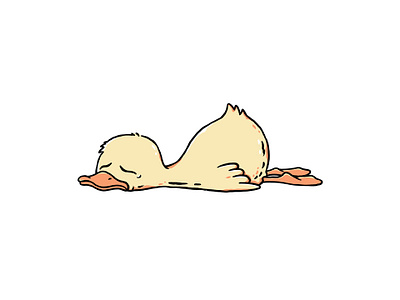 Tired As Duck animal animals artwork cartoon clothing cute design drawing feeling fun funny illustration illustrator mood sad simple t shirt t shirt design tshirt vector