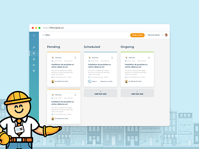 Order Dashboard Kanban Style app b2b b2c brand crm crm portal dashboard design icons illustration kanban order plumbing saas sidebar style typography ui ux vector