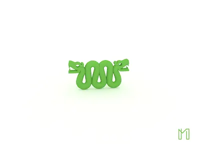 Green - Aztec Snake 3d aztec blender design green