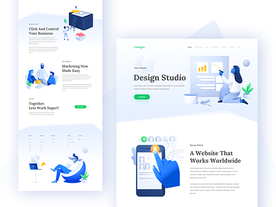 Design Studio 1.0 agency branding clean color dashboard design design trend 2019 dribbble best shot experience gradient illustration interface landing minimal typography ui ux uxdesign web website