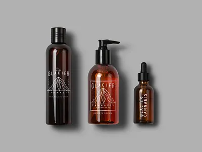 Glacier Cannabis Branding branding cannabis cannabis branding cannabis packaging design identity illustration logo michigan weed