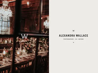 Alexandra Wallace – Wordmark bold brand identity branding california editorial fashion identity logo logo design logotype monogram photographer photographer logo san luis obispo type typemark typography wedding wordmark