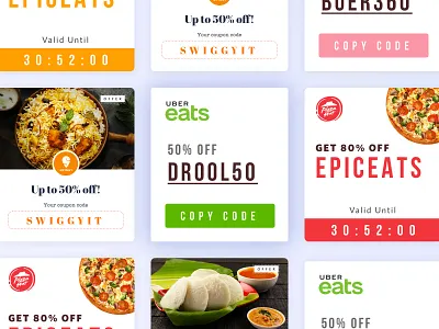 Coupon Code Ui Design bala ux card counter coupon coupon code coupons design discount discount code food minimal offer timer ui ux