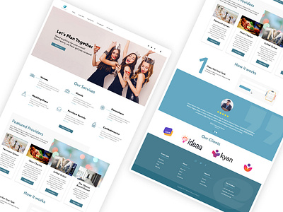 Event Management Company Landing Page design event agency landing page ui ux website