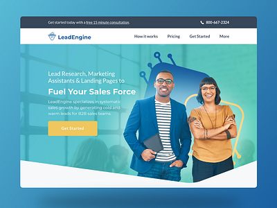 Lead Engine design flat typography ui vector web website