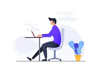 Illustration - Work Time design illustration job vector