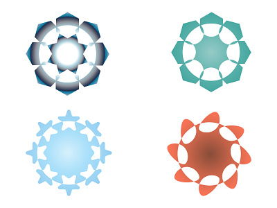 Random Patterns design flat flower gradient illustration minimal pattern vector