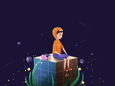My Goal art boy design illustration space