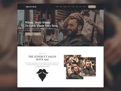 Hair Salon Website Design app branding design html 5 landing page minimal ux web web design website