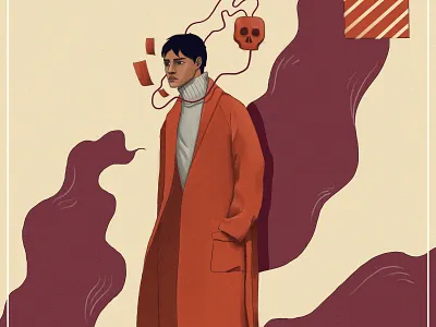 X. art design detective illustration ipad procreate