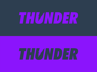 Thunder Wordmark design flat futura logo minimal negative space thunder typo logo typogaphy vector wordmark