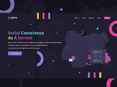 Iyanu adobe xd design illustration landing page ui uiux vector web design