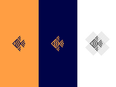 Goldfish Logo abstract animal logo design fish fish logo flat goldfish grid logo minimal square vector