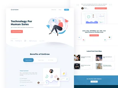 Marketing and all in one CRM landing page agency charts crm illustration inspiration interface marketing marketing agency message sales ui ui ux ui inspiration user interface ux ux ui design web design web ui webapp website design