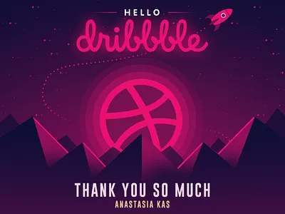 Hello Dribble dribbble illustation illustrator thanks for invite