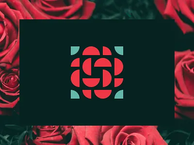 Rose Garden Logo branding floral flower garden logo minimal rose vector