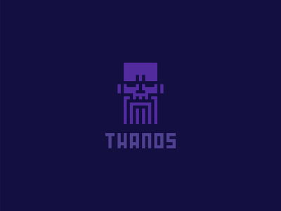 Thanos abstract avengers avengersendgame design endgame flat grid design logo minimal purple square thanos vector