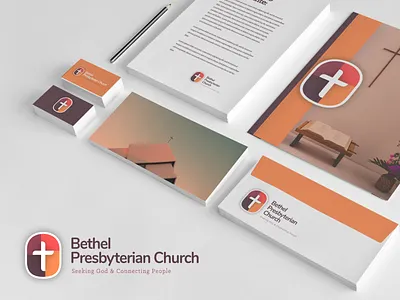 Bethel - Branding brand brand and identity branding brown christ christian christian design clean crux cruz design flyer folder grid icon id visual identidade visual logo logotype orange