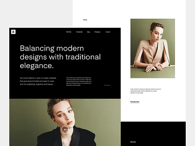 G - Homepage black fashion homepage layout minimal typography white