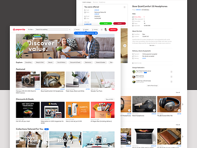 Website 7robots design desktop items marketplace paperclip product ui ux web website