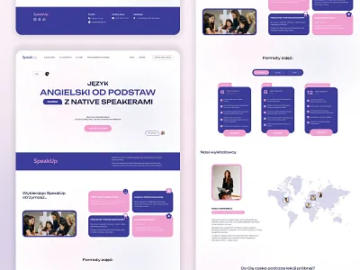 English Courses Landing Page courses e learning landing page platform ui ux