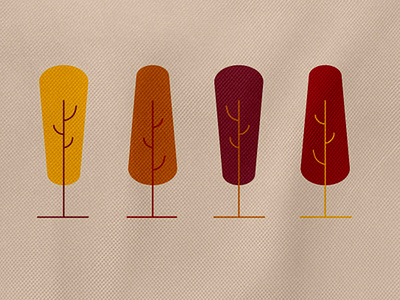 Sample Bag (Autumn Generic) 1 autumn design fall fall colors illustration minimal sample bag shapes texture tree trees vector