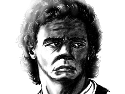 Maradona (10) digital illustration drawing football illustration lineart maradona photoshop portrait portrait art sketch