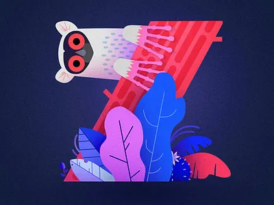 36 days of type - day 26 - letter z 2d 36 days of type 36daysoftype affinitydesigner art character colorful cute design flat illustration letter minimal pastels typography vector