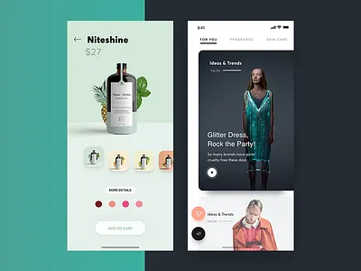 Health and Beauty iOS app concept beauty cart colors feed green health health and fitness health app health care image ios iphone app newsfeed organic picker play ui ux