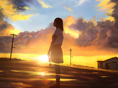Sunny photoshop 光 女孩 插图 颜色