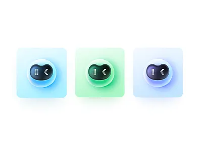 K robot ai blue fresh green robot 图标