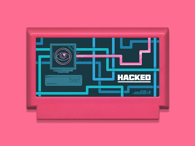 My Famicase Exhibition 2019 cables cartridge computer famicase hacked hacking illustrator pink