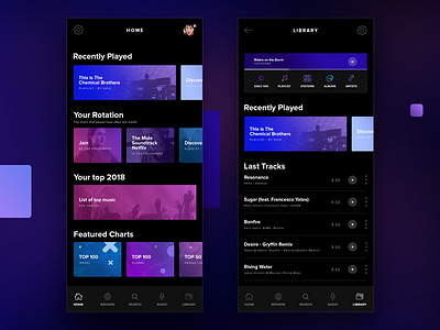 Shio Music applicaiton mobile music music app project ui elements ux
