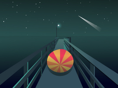 The Bridge colors palette dark art design illustration landscape illustration minimal perspective vector