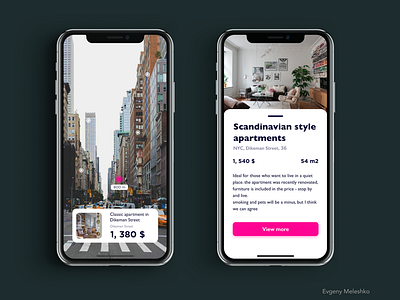 Rent apartment ui sketch adobexd