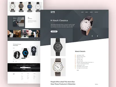 Watch Landing Page afterglow balck clean collection ecommerce homepage landing page lifestyle product shop skmei time ui ux watch watch landing page website
