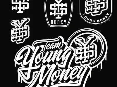 Young Money graffiti graphic design illustration monogram typography
