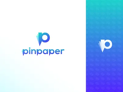 pinpaper - logo for news website - gradient version agency branding color creabik creabik design creabik logo design envato freelancer gradient logo concept magazine n logo news project themeforest