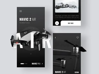 Drone App app app design branding design drone ecommence elegant design explore flight app interace minimal shop app simple design trending ui