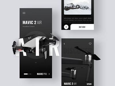 Drone App app app design branding design drone ecommence elegant design explore flight app interace minimal shop app simple design trending ui