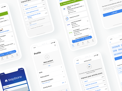 Stepstone mobile app application design ios ios app mobile app ui user interface user interface design ux