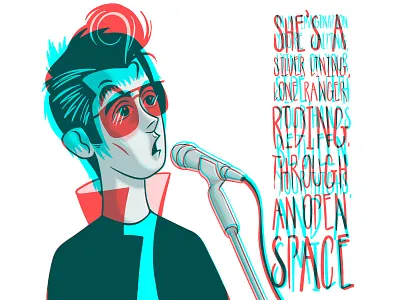 Alex Turner - Through the Ages 3d glasses alex turner anaglyph arctic monkeys design illustration illustrator lyrics music rock vector