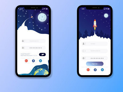 Sign Up And Sign In Concept app design illustration mobile mobile app mobile app design mobile app development ui ux web website