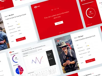 Robo Advisor account advisor bank bank app banking digital flat hsbc ipad red robo soft ui ui elements ux web