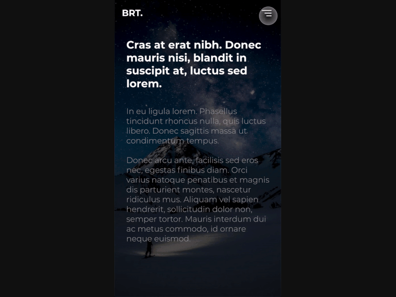 Menu animation adobexd adrian android animation darkui icon interaction iphone list menu one ui uidesign