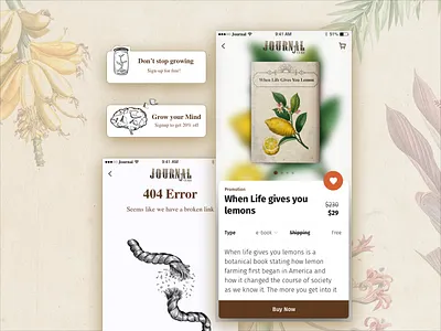 Vintage UI | Educational & Academic app asia business coming soon design ecommence figmadesign illustration sketch app typography ui userinterfacedesign ux