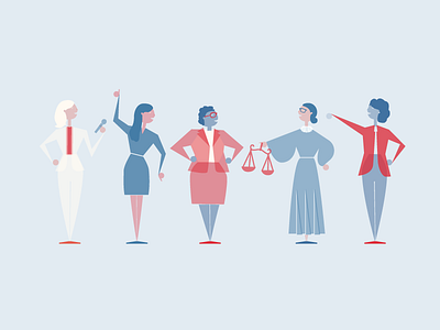Political Heroine's for Le Politique aoc design female designers feminism illustration rbg strong females the future is female visual design women