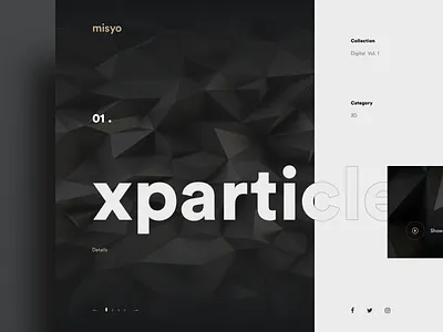 Misyo Web Layout - Digital Artworks 3d design digital art digital artwork layout exploration ui web design visual design web layout website design